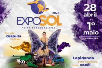 Nesse fim de semana acontece a Exposol 2023, venha participar!