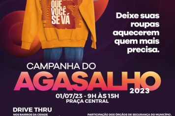 CAMPANHA DO AGASALHO ACONTECE NESTE SÁBADO NA PRAÇA OLMIRO FERREIRA PORTO