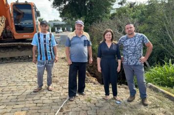 Obra de reconstrução da ponte sobre Arroio Bernardina é iniciada