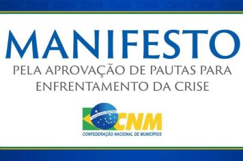 Manifesto pela aprovação de pautas para enfrentamento da crise