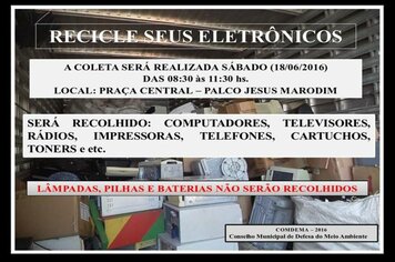 Lixo eletrônico será recolhido neste sábado (18) em Soledade