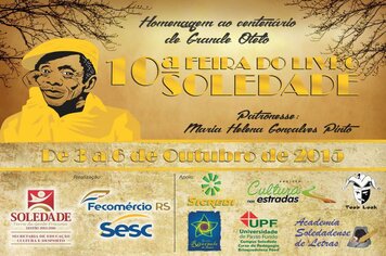 Programação da 10ª Feira do Livro de Soledade está definida