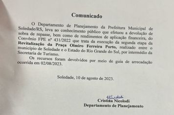 Comunicado 