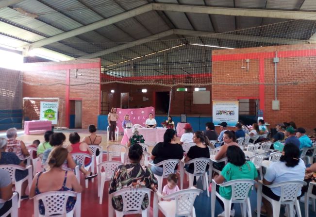 CRAS Botucaraí realiza Ação Comunitária na comunidade Primavera