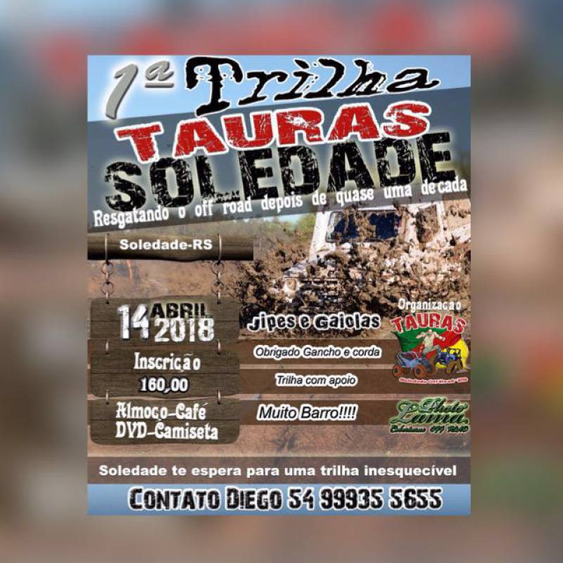 SOLEDADE TERÁ TRILHA OFF ROAD EM ABRIL