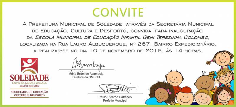 Creche do Bairro Expedicionário será inaugurada nesta terça-feira