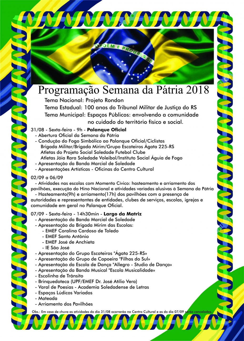 SEMANA DA PÁTRIA 2018